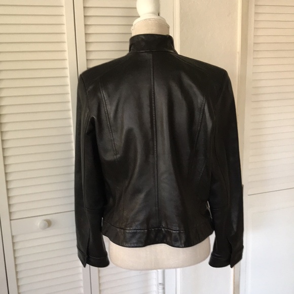 Siena Studio black motto biker style leather jacket fully lined size M - Picture 5 of 8